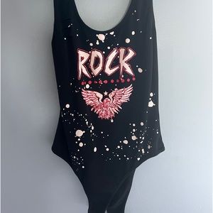 Black+Red ROCK Bodysuit
